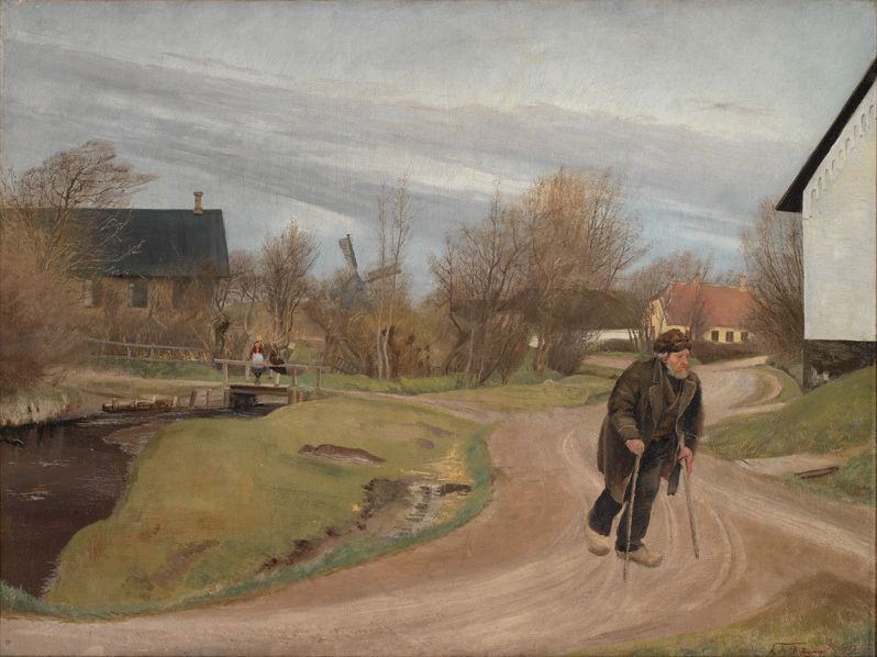 Springtime in Hals, Jutland by Lauritz Andersen (L.A.) Ring,A3(16x12")Poster