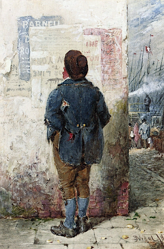 The Pursuit of Knowledge under Difficulties, vintage artwork by Erskine Nicol, 12x8" (A4) Poster