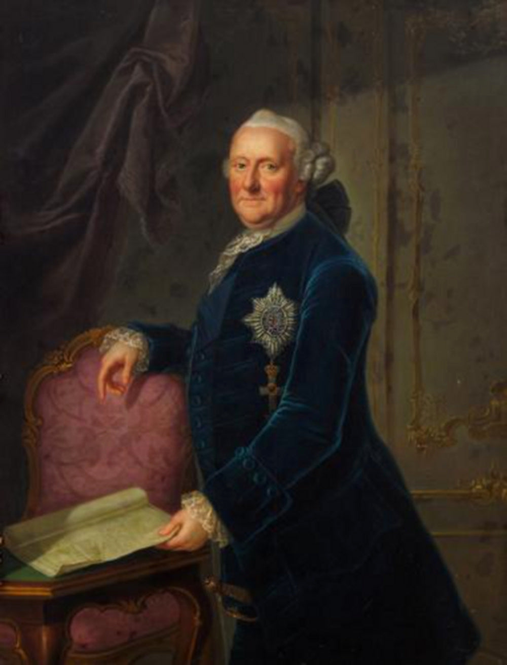 Ferdinand of Brunswick-Wolfenbüttel, vintage artwork by Anna Rosina de Gasc, 12x8" (A4) Poster