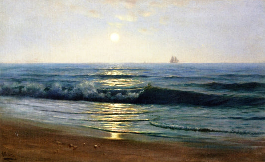 Moonlight Sail, vintage artwork by Addison Thomas Millar, 12x8" (A4) Poster