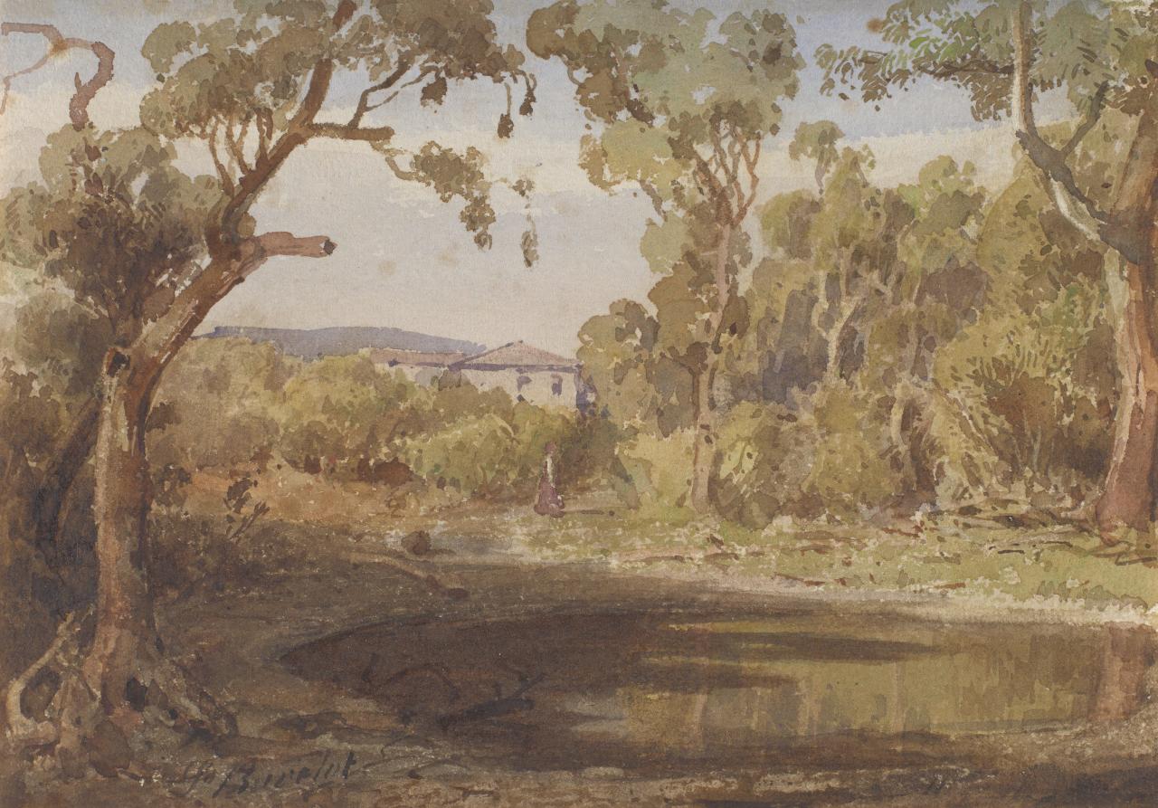 Pool under Gums, vintage artwork by Louis Buvelot, A3 (16x12") Poster Print