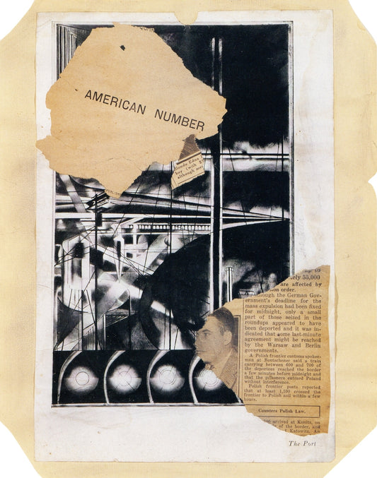 Macchina Naturale #18 (American Number), vintage artwork by Joseph Stella, 12x8" (A4) Poster