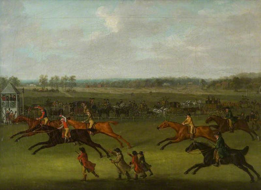 The Oatlands Stakes, Ascot Heath, 28 June, 1791, vintage artwork by John Nost Sartorius, 12x8" (A4) Poster