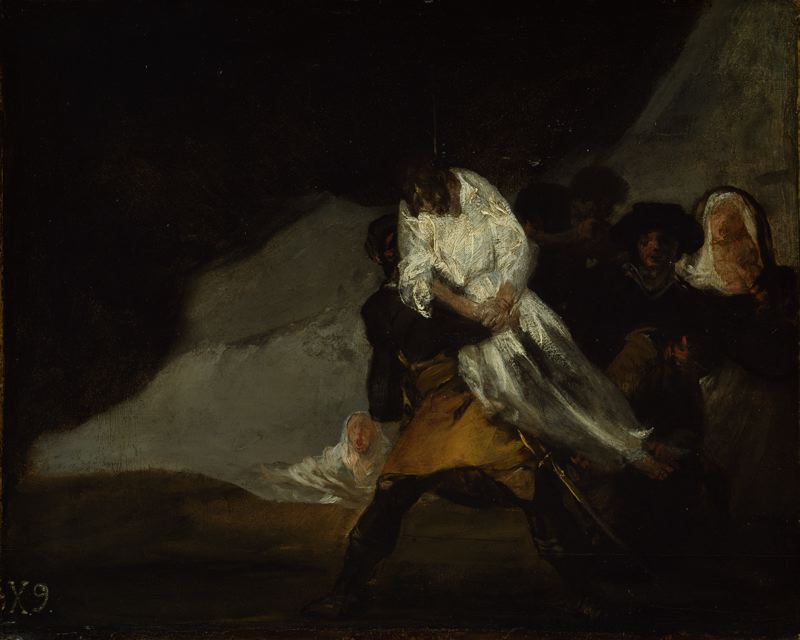 The Hanged Monk, vintage artwork by Francisco de Goya y Lucientes, 12x8" (A4) Poster