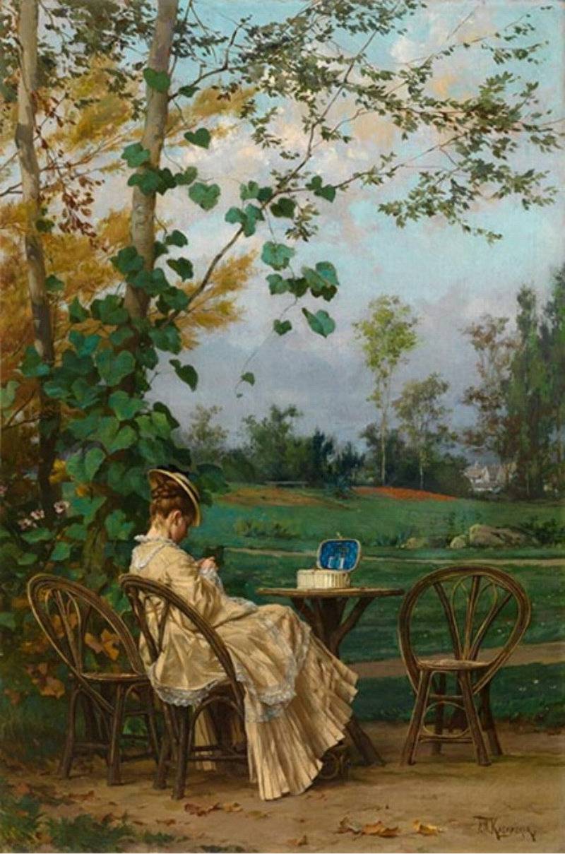 Lesson in Nature, vintage artwork by Frederik Henrdik Kaemmerer, 12x8" (A4) Poster