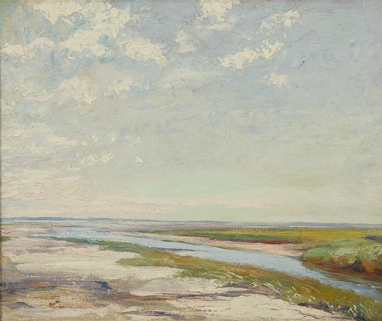 Marshes, Orleans, Mass., vintage artwork by Joseph Hatfield, 12x8" (A4) Poster