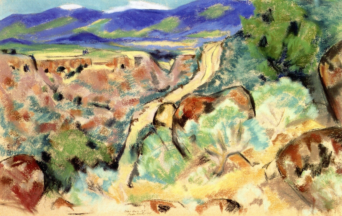 Arroyo Hondo - N.M., vintage artwork by Marsden Hartley, 12x8" (A4) Poster