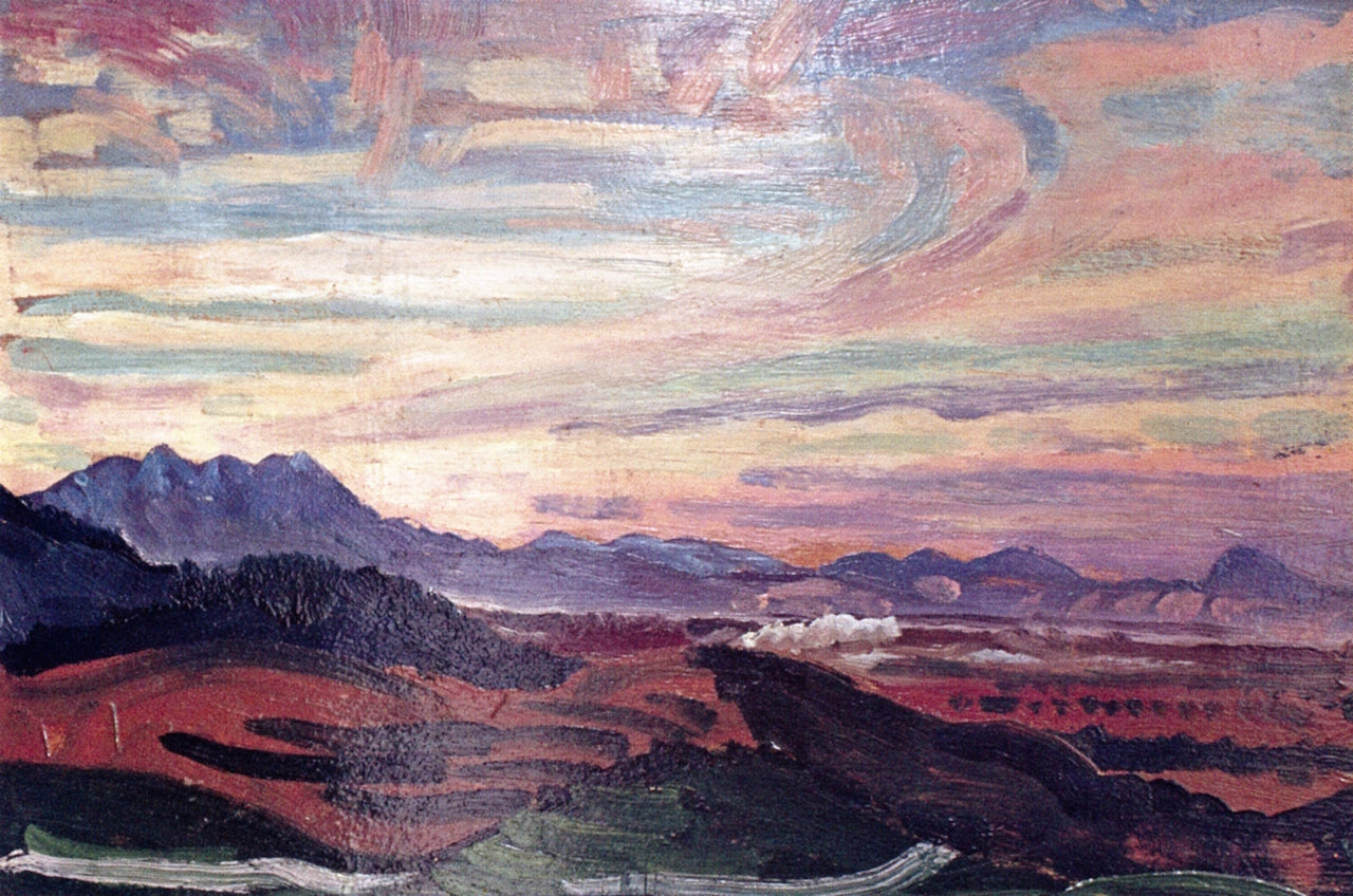 Evening Landscape, Collioure by James Dickson Innes,16x12(A3) Poster