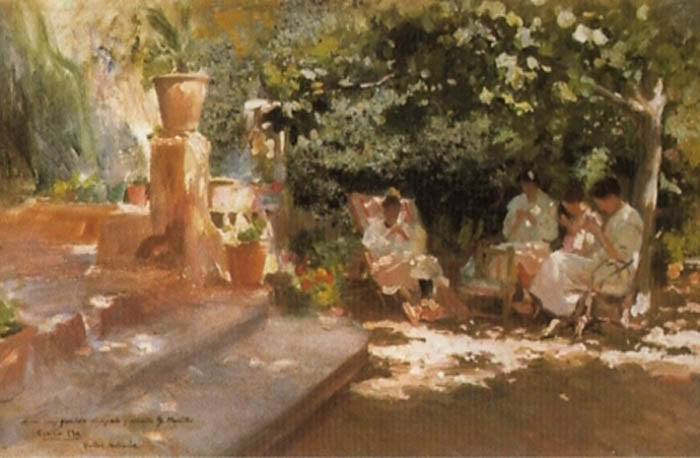 Jardin con Metas by Cecilio Pla y Gallardo,A3(16x12")Poster
