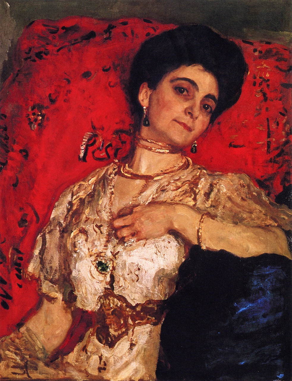 Portrait of Maria Akimova, vintage artwork by Valentin Serov, 12x8" (A4) Poster