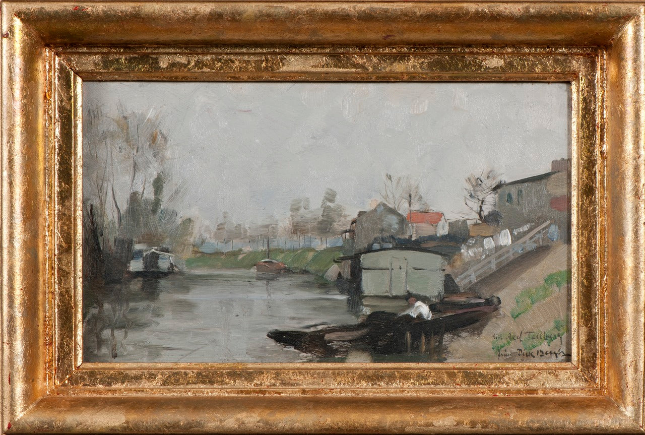 The Outskirts of Paris, vintage artwork by Richard Bergh, 12x8" (A4) Poster