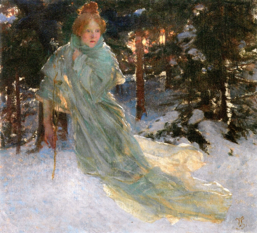 Study for Winter by Vojtěch Hynais,A3(16x12")Poster