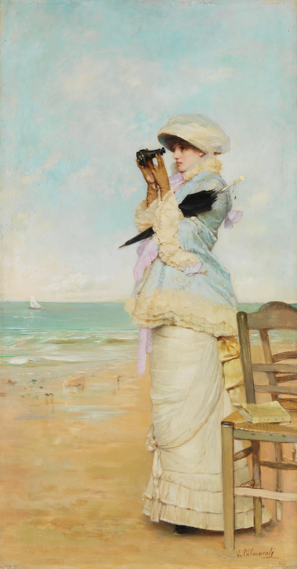 En vue, vintage artwork by Vicente Palmaroli y Gonzalez, 12x8" (A4) Poster