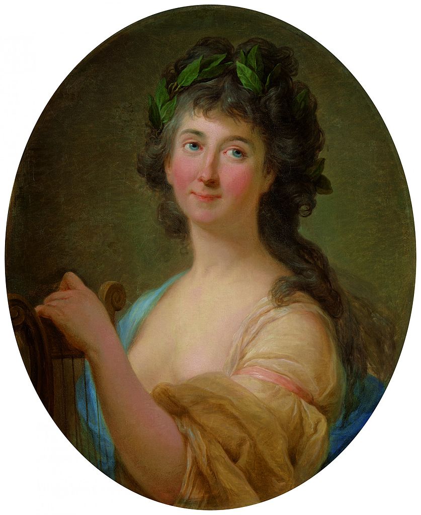Portrait of Catherina Gattai Tomatis, vintage artwork by Marcello Bacciarelli, 12x8" (A4) Poster