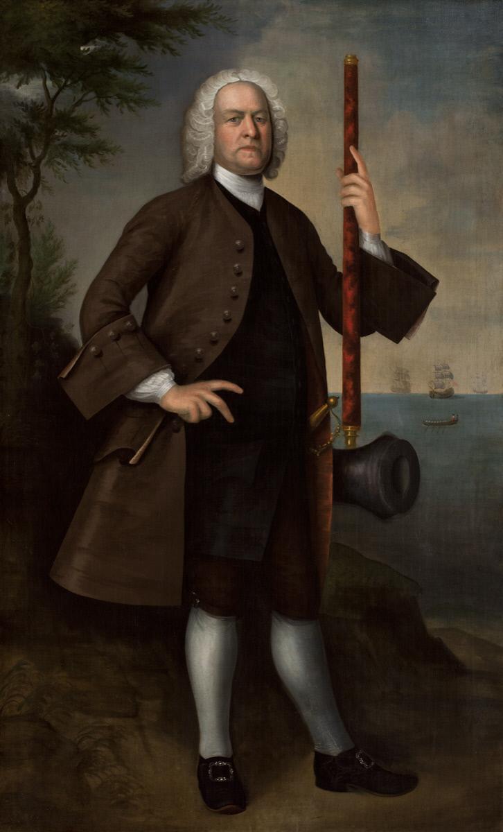 Captain John Larrabee, vintage artwork by Joseph Badger, 12x8" (A4) Poster