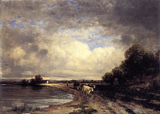 Roadside, Shark River, New Jersey, vintage artwork by David Johnson, 12x8" (A4) Poster