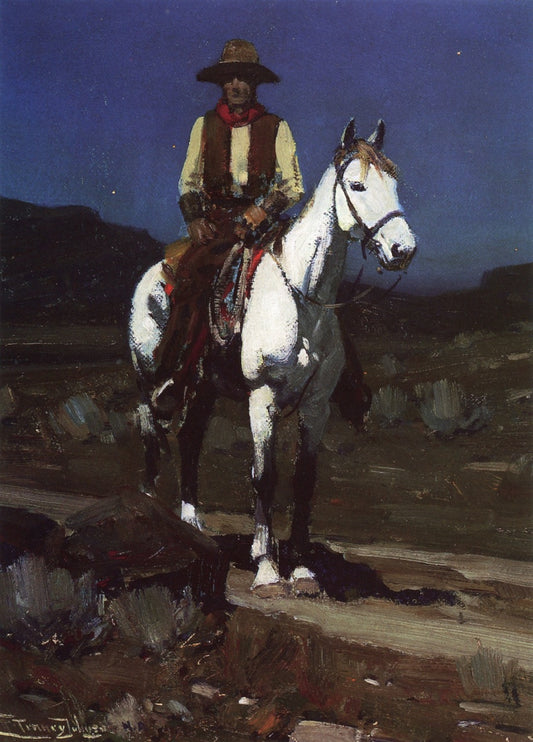 Standing Guard, vintage artwork by Frank Tenney Johnson, 12x8" (A4) Poster