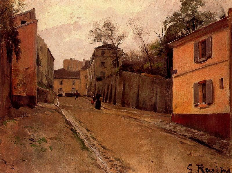 Calle de Montmartre by Santiago Rusinol Prats,A3(16x12")Poster