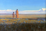 Two Indians on the Plain, vintage artwork by Maynard Dixon, 12x8" (A4) Poster