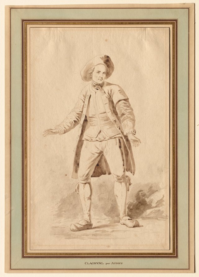The Actor Clairval, vintage artwork by Étienne Aubry, 12x8" (A4) Poster