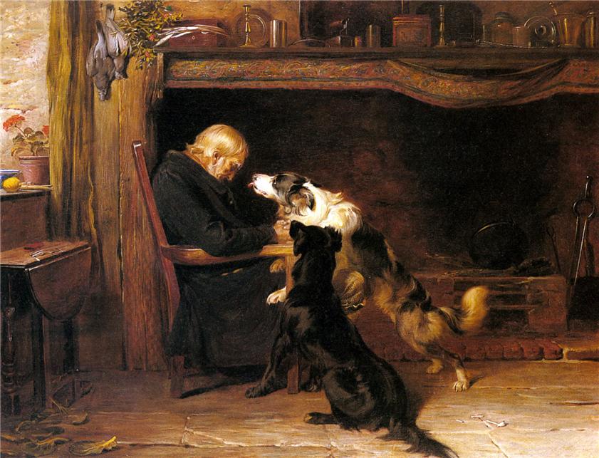The Long Sleep, vintage artwork by Briton Riviere, 12x8" (A4) Poster