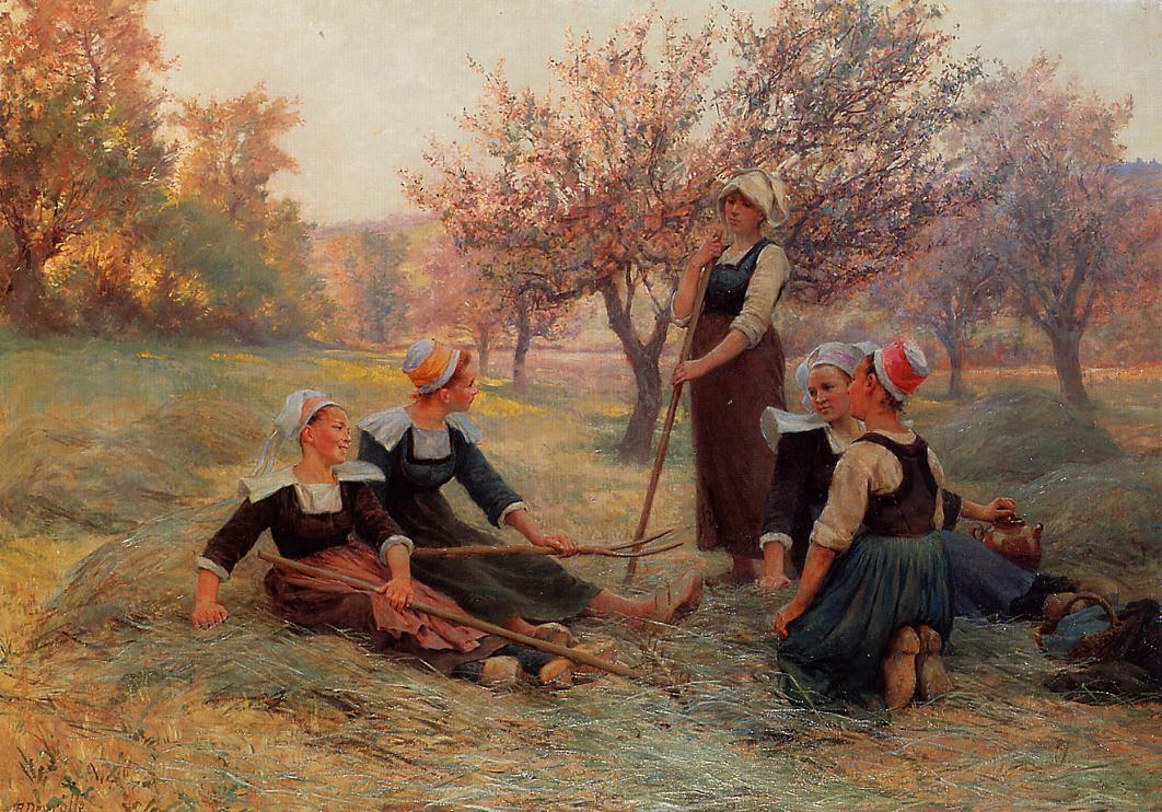 Tedders at the End of the Day, vintage artwork by Theophile-Louise Deyrolle, 12x8" (A4) Poster
