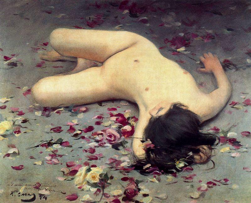 Flores deshojadas by Ramon Casas y Carbo,A3(16x12")Poster