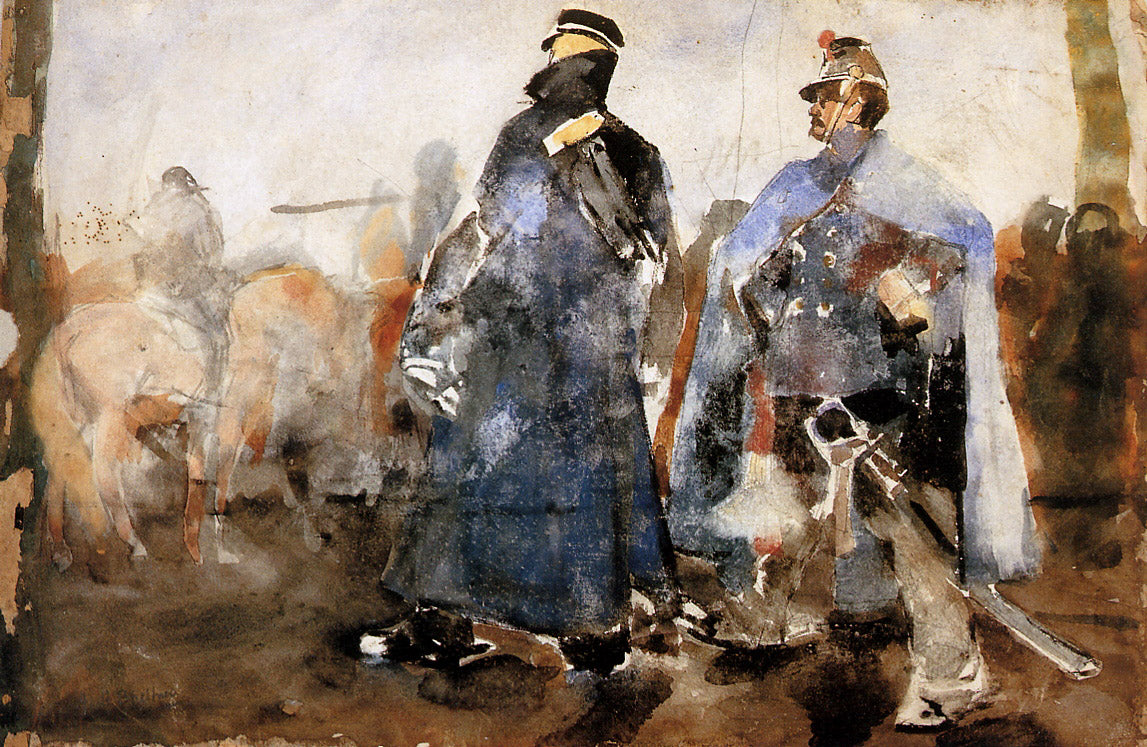 Huzars, vintage artwork by George Hendrik Breitner, 12x8" (A4) Poster