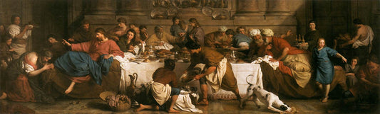 The Feast in the House of Simon, vintage artwork by Pierre Subleyras, 12x8" (A4) Poster