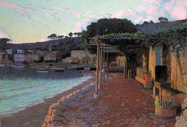Casa de pescadors, Mallorca by Santiago Rusinol Prats,A3(16x12")Poster