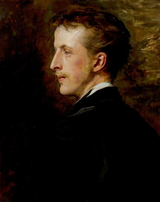 Lord Ronald Sutherland Gower (1845-1916), Sculptor and Writer, vintage artwork by Sir John Everett Millais, 12x8" (A4) Poster