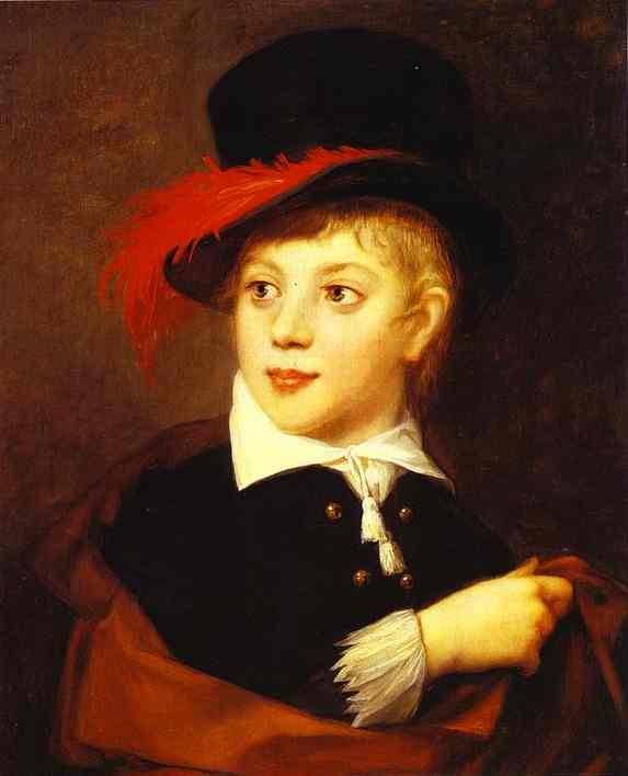 Portrait of Count Alexander Stroganoff, vintage artwork by Jean Laurent Mosnier, 12x8" (A4) Poster