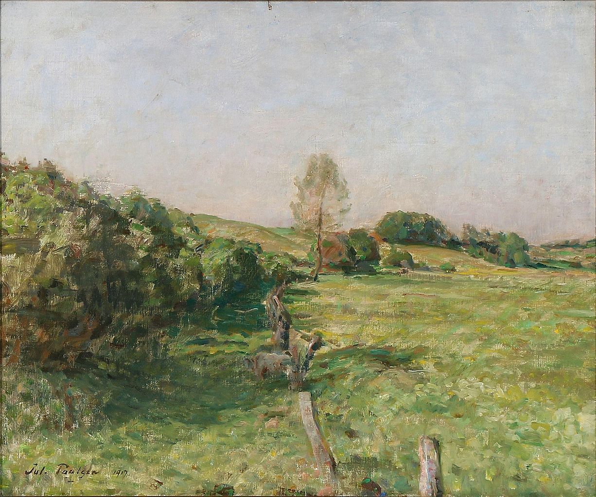Danish summer landscape by Julius Paulsen,A3(16x12")Poster