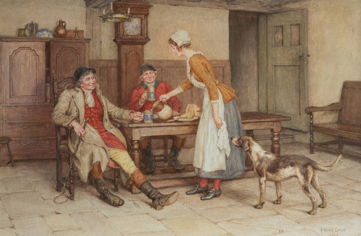 Here's to the Lass, vintage artwork by Frank Dadd, 12x8" (A4) Poster