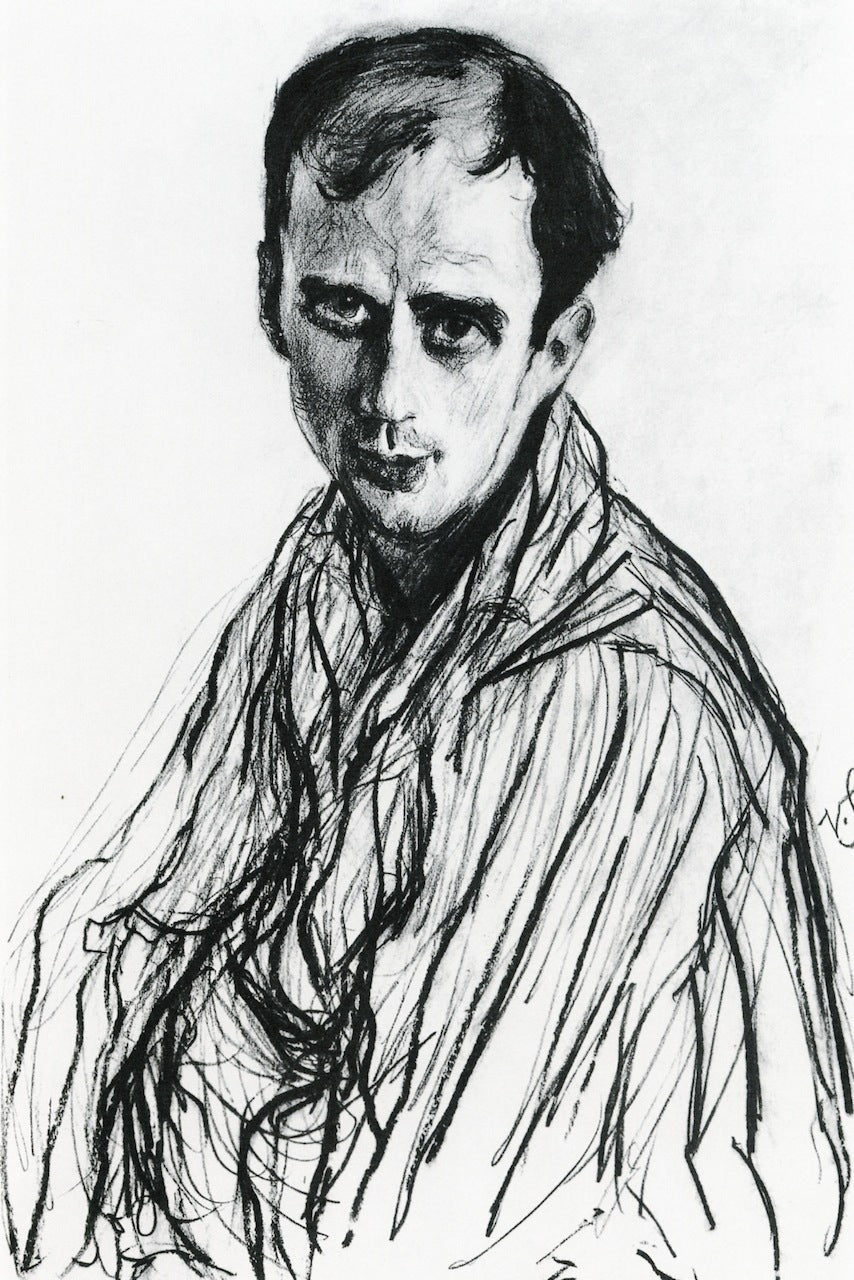 Portrait of Mikhail Fokine, vintage artwork by Valentin Serov, 12x8" (A4) Poster