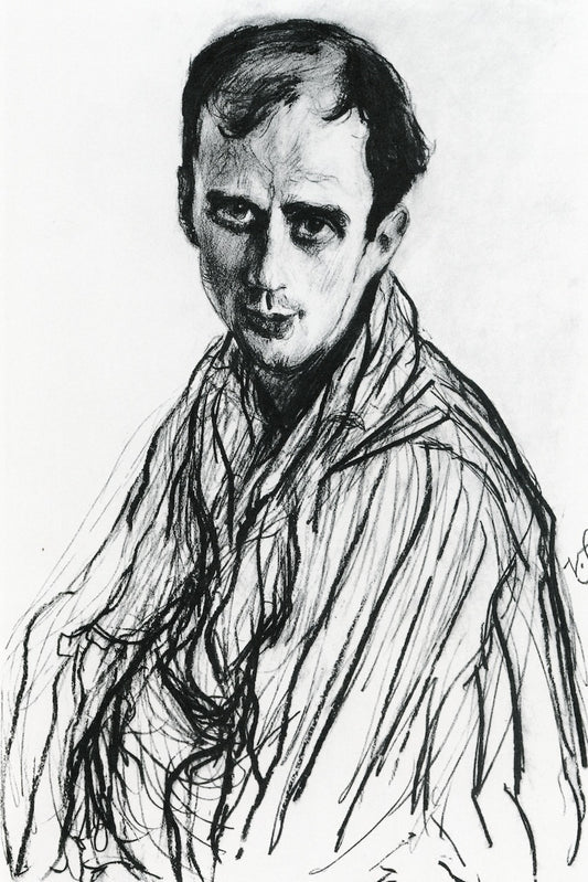 Portrait of Mikhail Fokine, vintage artwork by Valentin Serov, 12x8" (A4) Poster