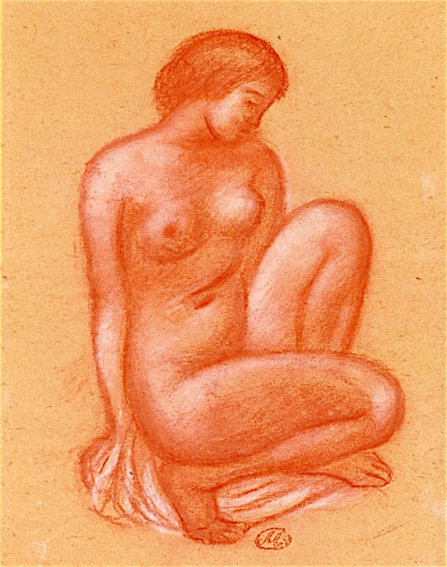 Girl Kneeling by Aristide Maillol,A3(16x12")Poster
