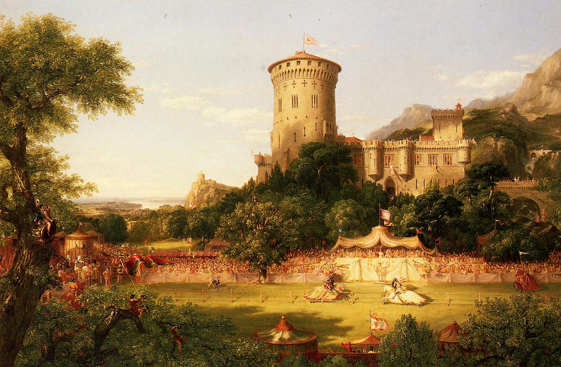 The Past, vintage artwork by Thomas Cole, A3 (16x12") Poster Print