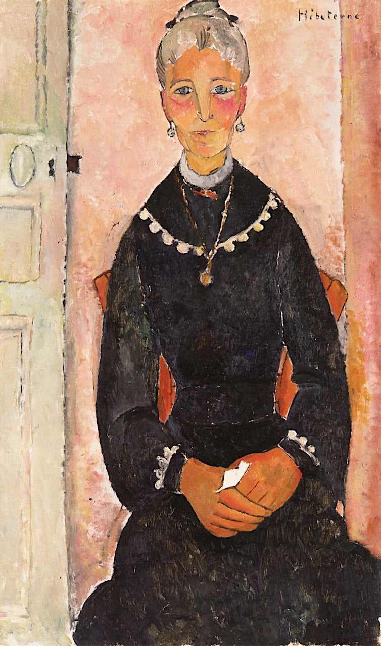 Old woman with Necklace by Jeanne Hébuterne,16x12(A3) Poster