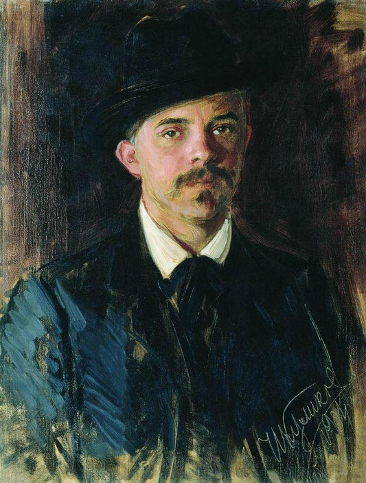 Portrait of L.V. Popov, vintage artwork by Ivan Kulikov, 12x8" (A4) Poster