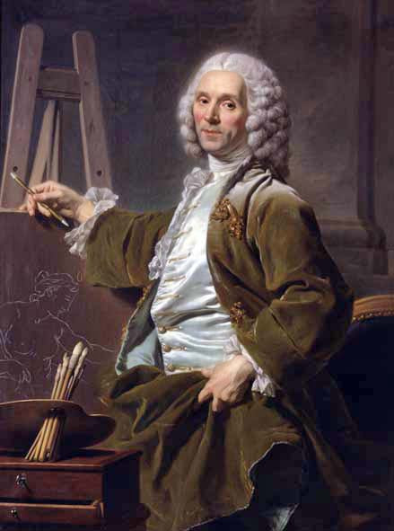 Portrait of Collin de Vermont, vintage artwork by Alexander Roslin, 12x8" (A4) Poster