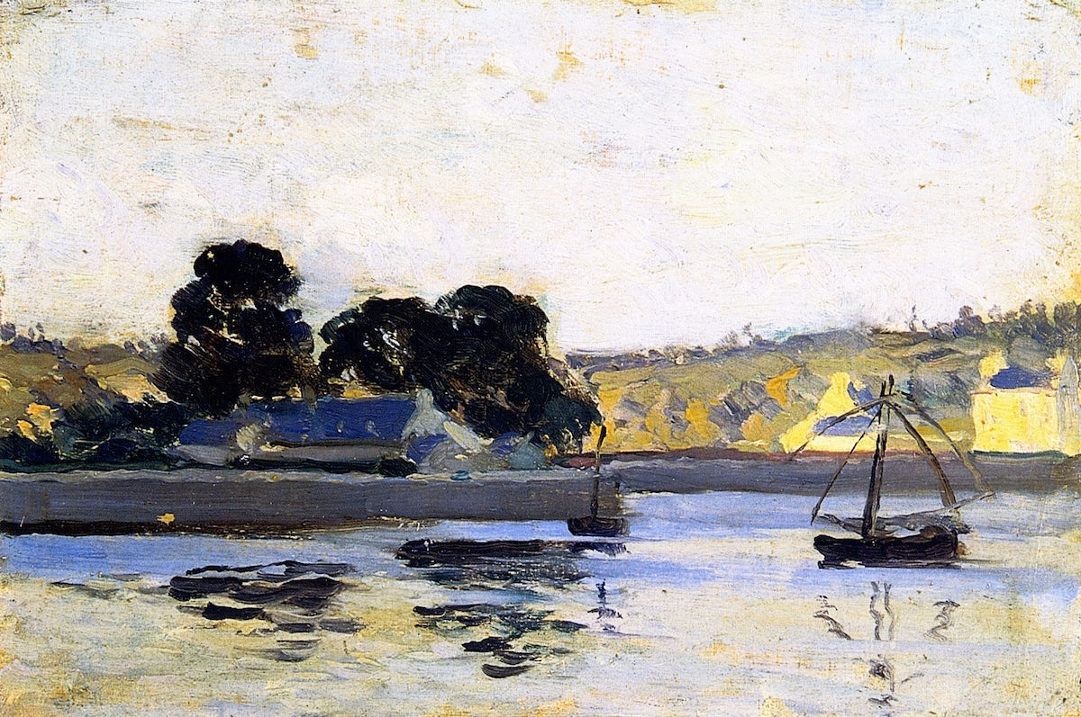 The River Rance at La Hisse, vintage artwork by Clarence Gagnon, 12x8" (A4) Poster