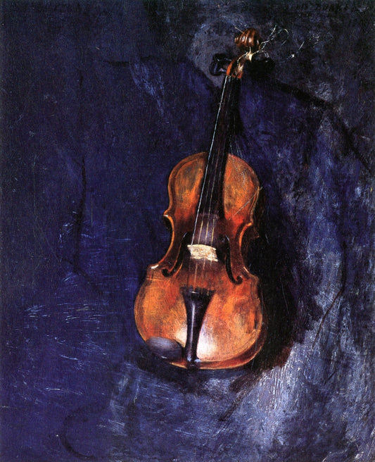 Loeffler's Violin, vintage artwork by Dennis Miller Bunker, 12x8" (A4) Poster