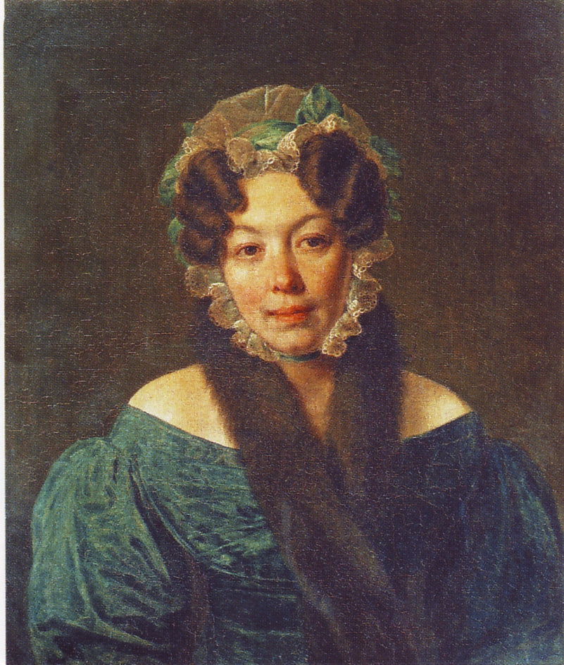 Portrait of Maria Matveyevna Filosofova, vintage artwork by Alexei Venetsianov, 12x8" (A4) Poster