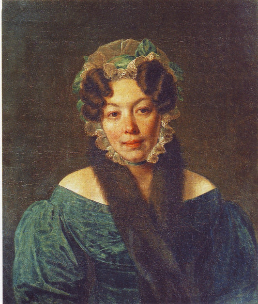 Portrait of Maria Matveyevna Filosofova, vintage artwork by Alexei Venetsianov, 12x8" (A4) Poster