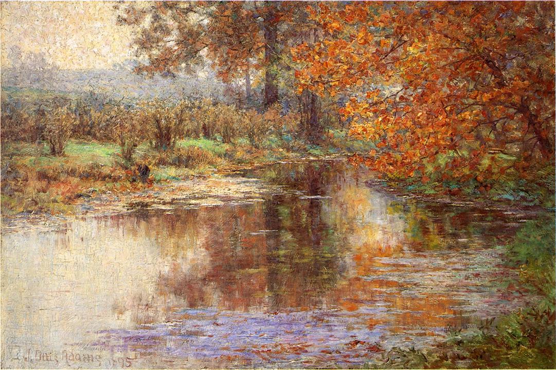 The Glimmerglass of the Mississinewa, vintage artwork by John Ottis Adams, 12x8" (A4) Poster
