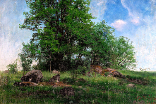 A Summer Pasture, vintage artwork by Sven Alfred Thörne, 12x8" (A4) Poster