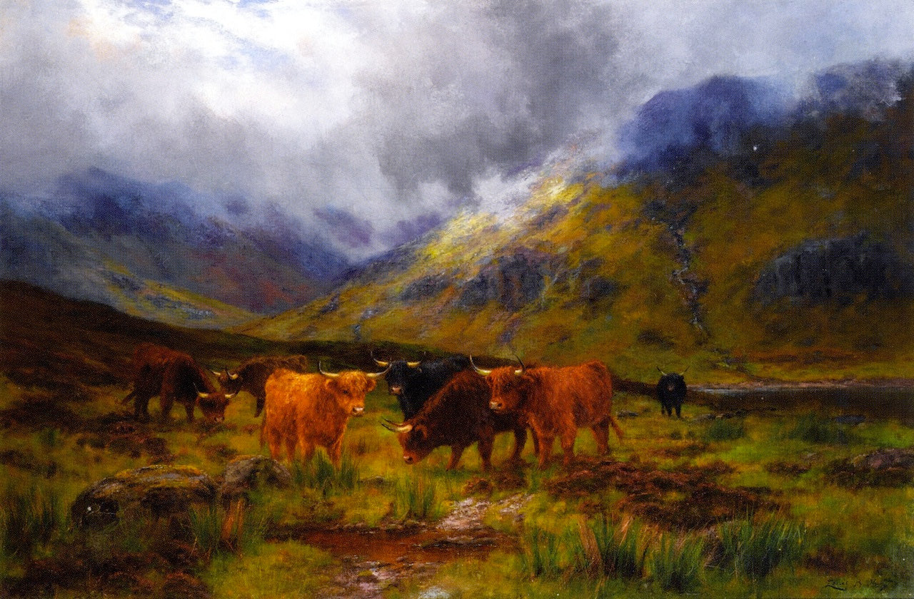 Morning Mists Glen Tilt by Louis Bosworth Hurt,A3(16x12")Poster