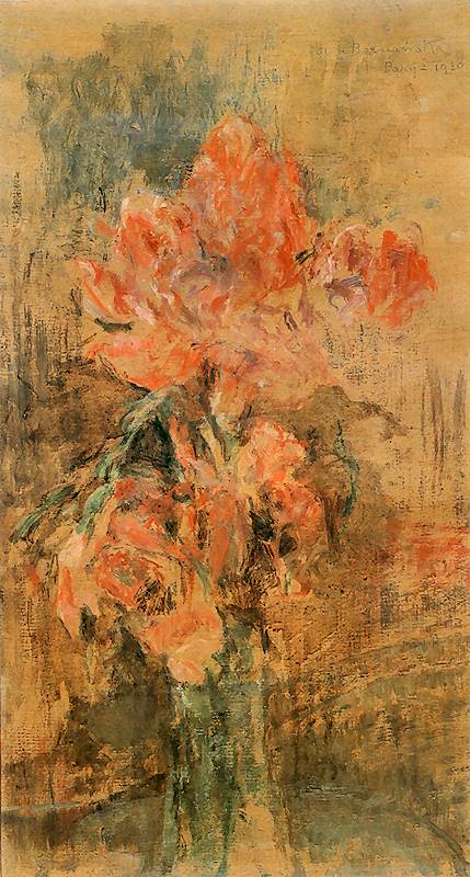 Gladiolas, vintage artwork by Olga Boznańska, 12x8" (A4) Poster