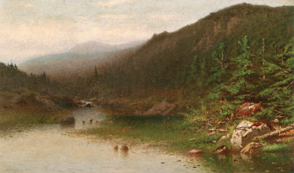 Cedar Mountain, Maine, vintage artwork by Alexander Helwig Wyant, 12x8" (A4) Poster
